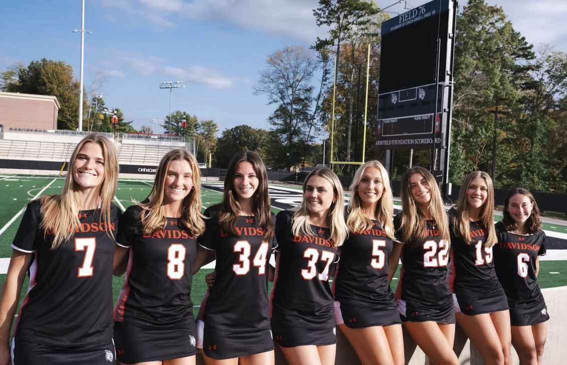Class of 2025 lacrosse players were recognized on Senior Day. Photo from Davidson Lacrosse Instagram.