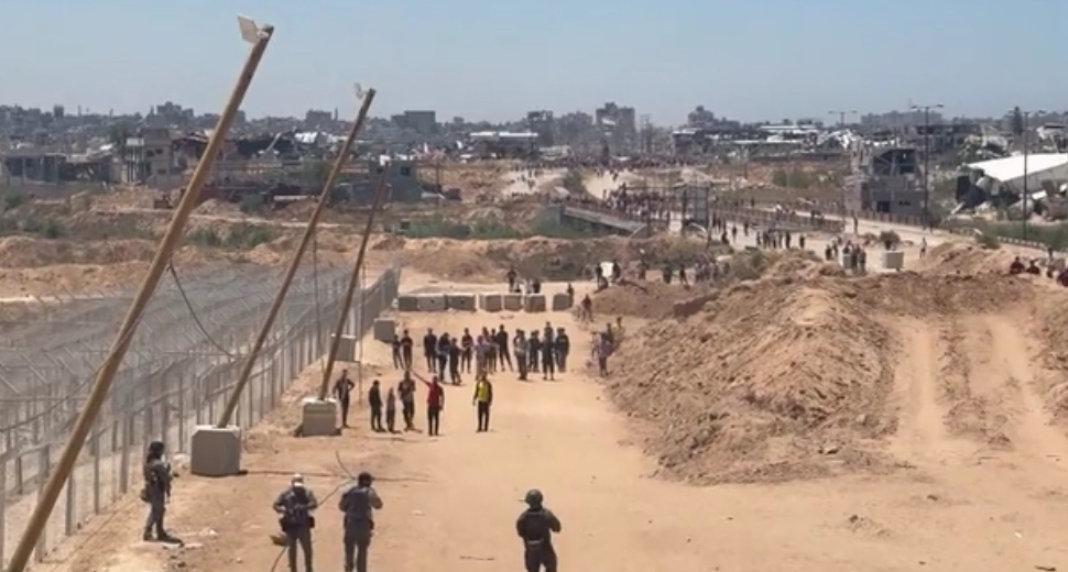 A snapshot of video footage from Gaza released by UG Solutions.