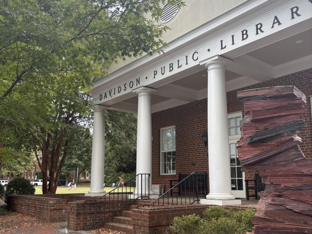 Davidson's public library sits just across from campus.
