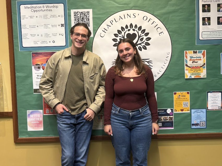 Samuel Franklin '26 and Sylvia Cevallos '26 are co-presidents of the Jewish Student Union.