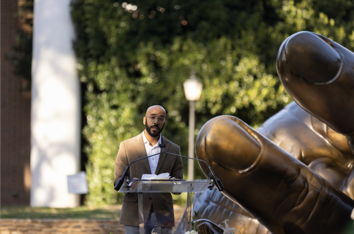 Author and poet Clint Smith '10 recited a poem.