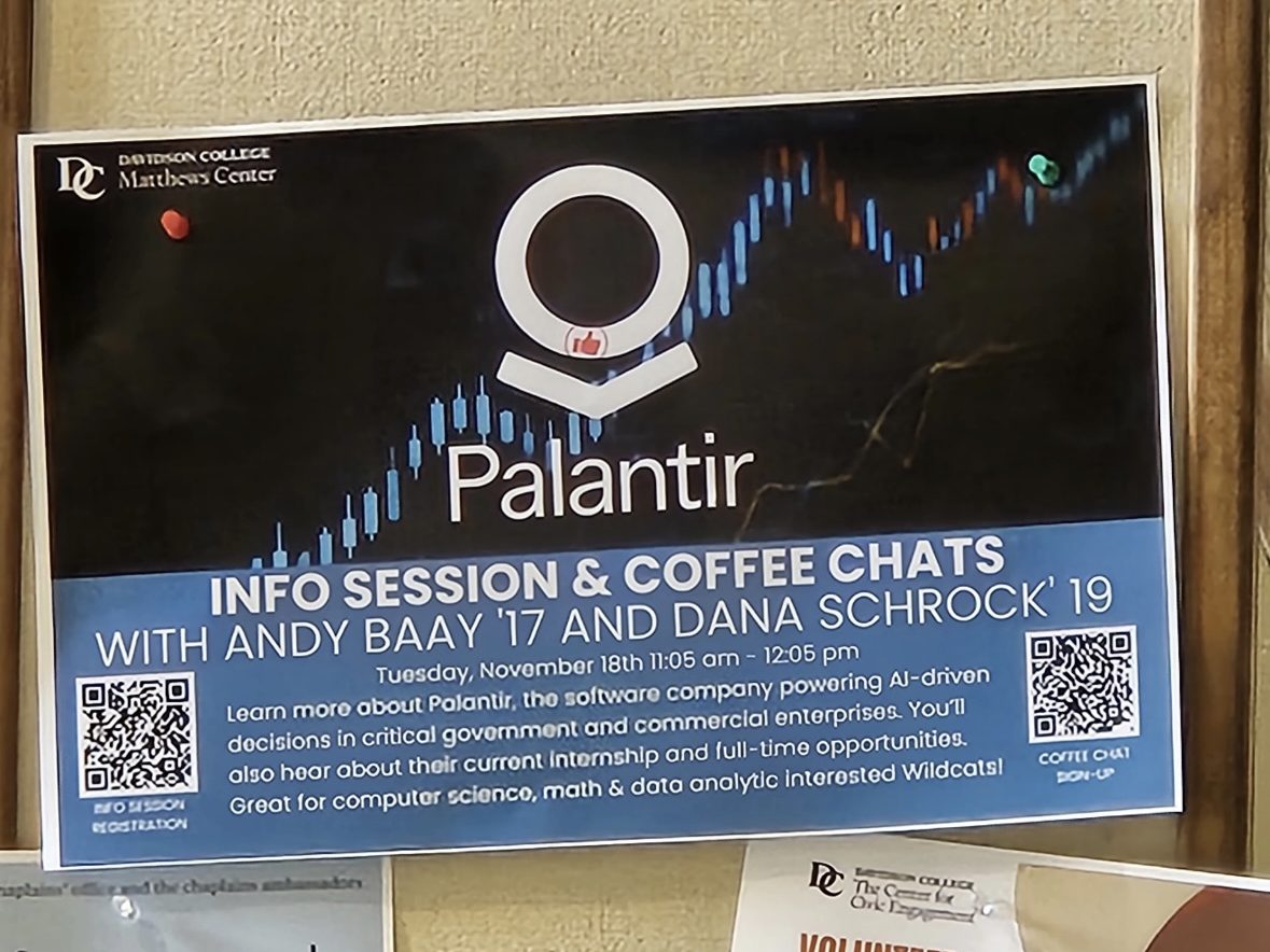 Students first noticed posters advertising the event in Chambers Building on Thursday. 