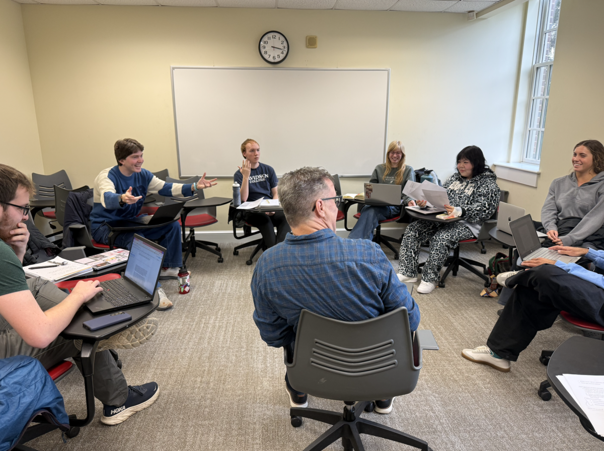 Visiting Assistant Professor in English Jeff Jackson’s Advanced Screenwriting class. 