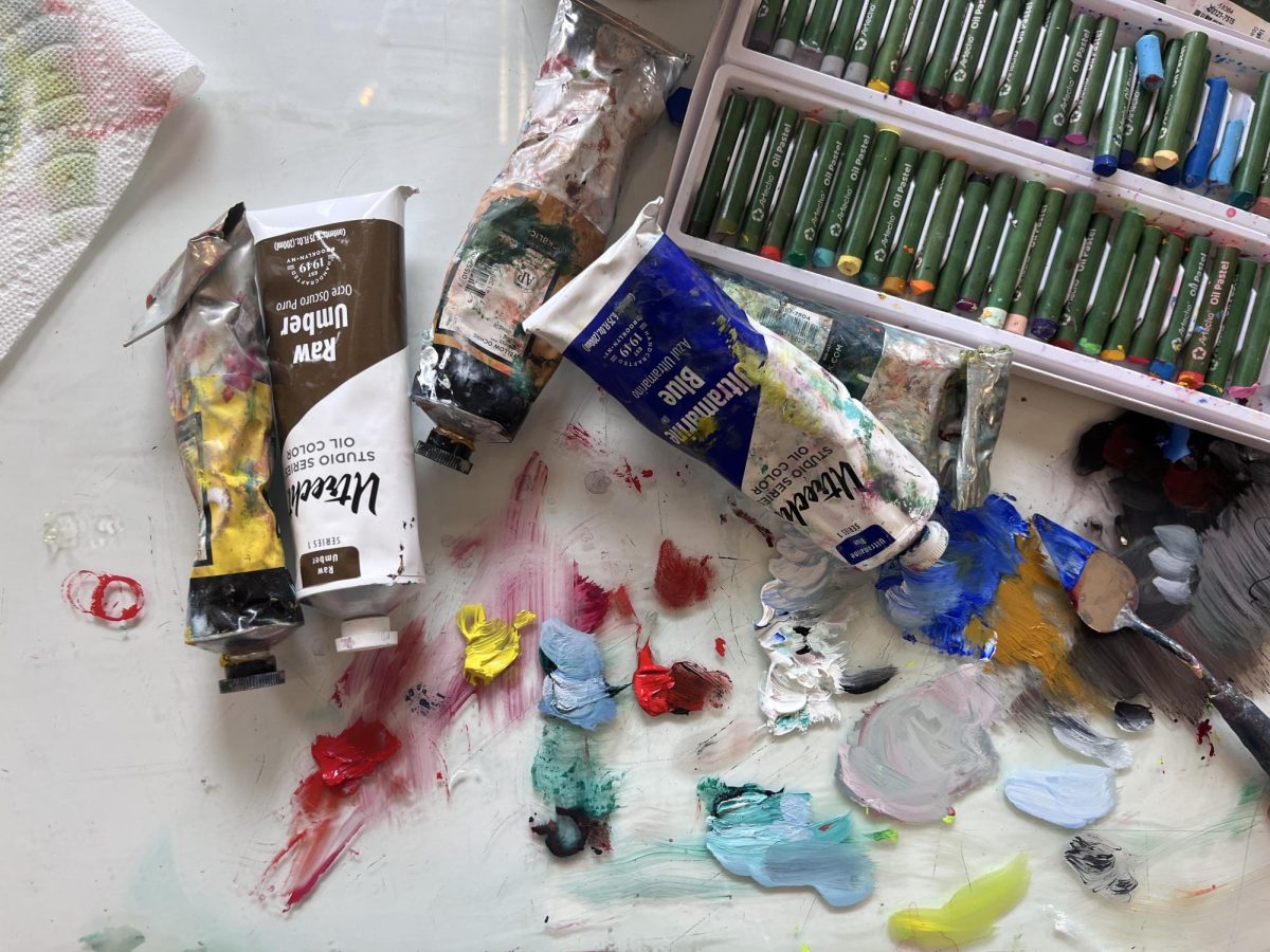 Various  materials left to sit in the junior studio. 